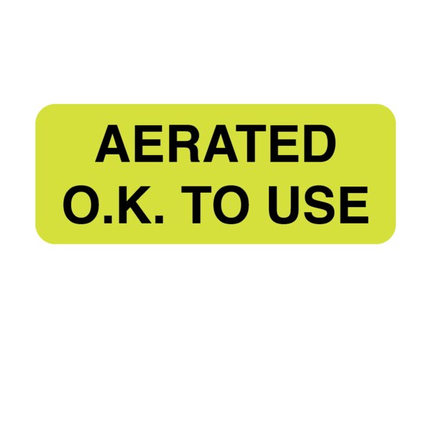 Aerated O.K. To Use 7/8" x 2-1/4" Flr Chart w/Black